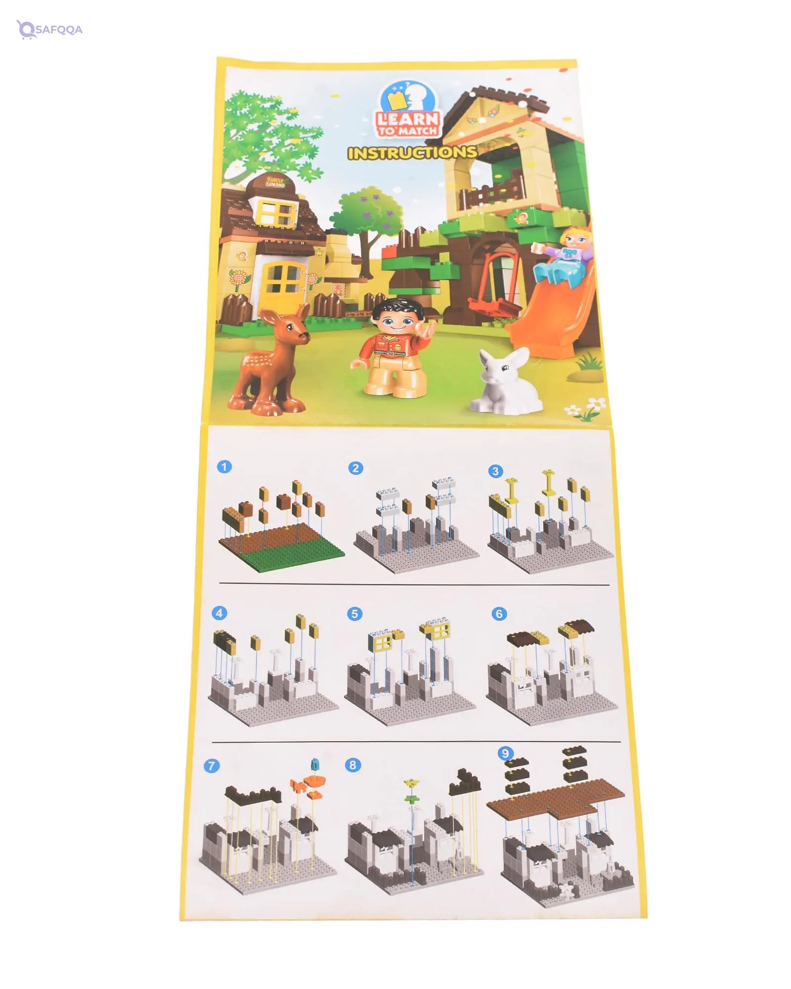 Generic Plastic Building Block Set With Stickers And Characters For Children - Safqqa