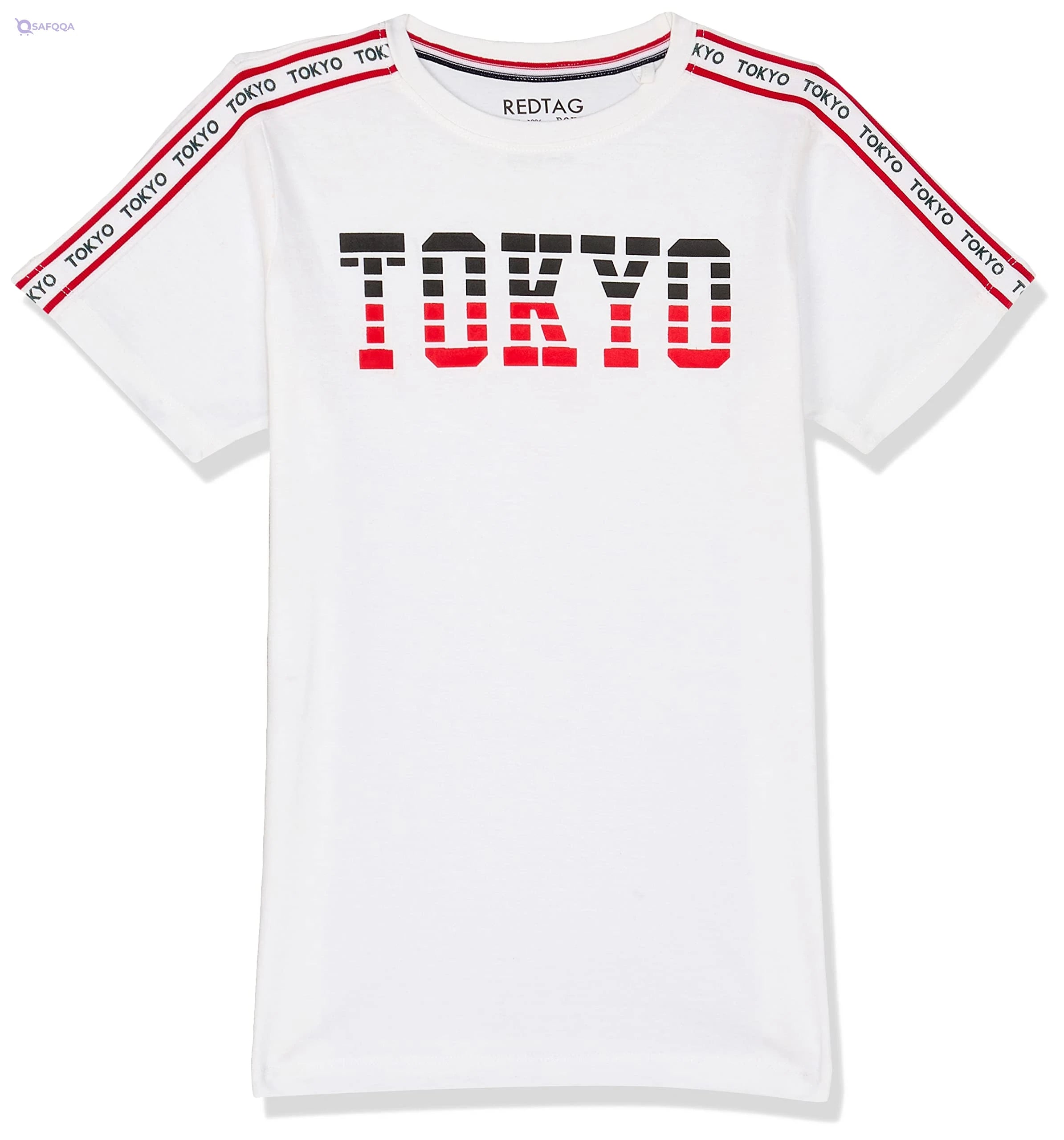 Red Tag T-Shirt For Boys,Durable stitching for long-lasting wear. - Safqqa