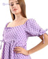 JAMILA Women's Self-Stitched Square Collar Tiered Tunic - Safqqa Egypt