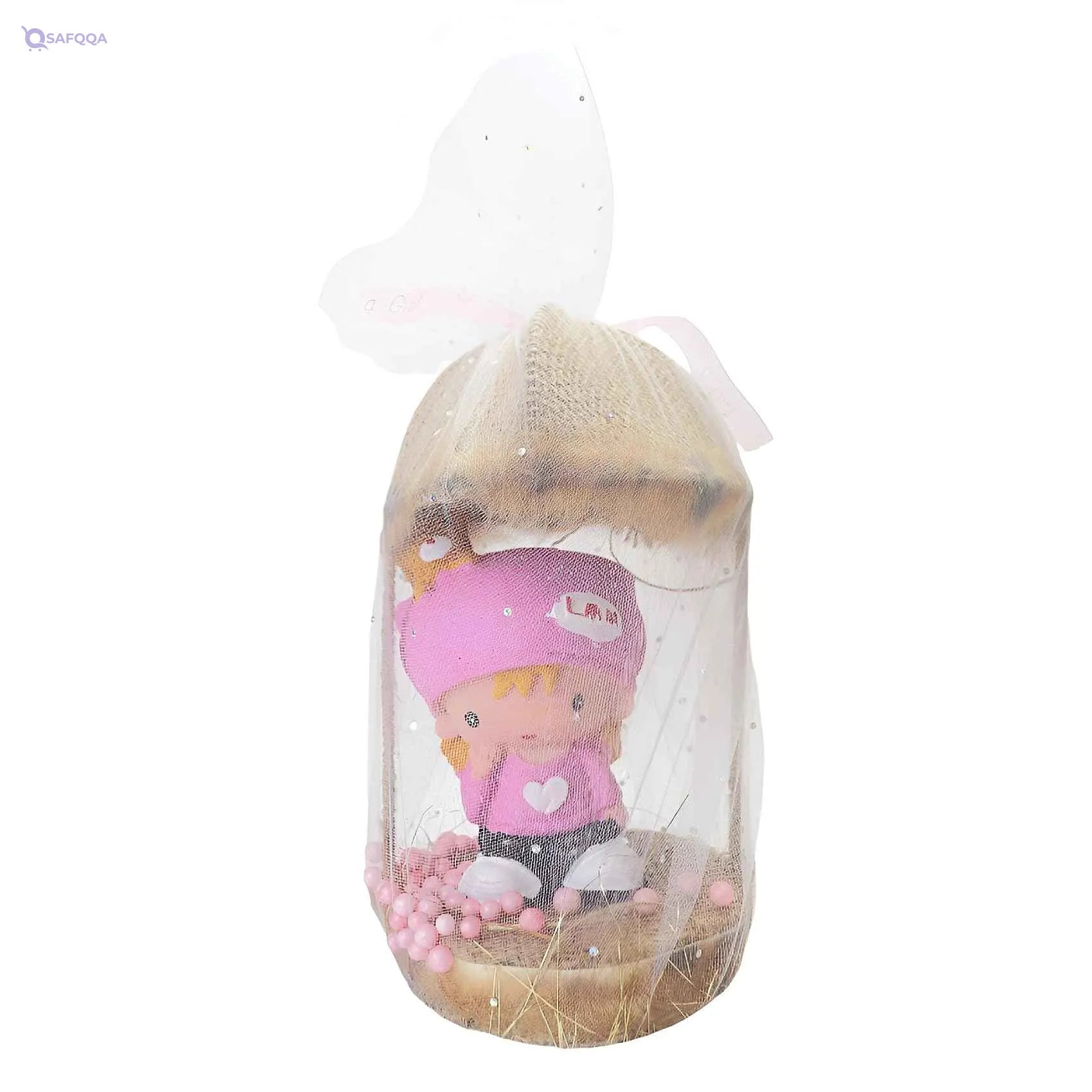 Welcome Baby Gift Set For Baby Shower Shape Doll For Girls-Pink - Safqqa