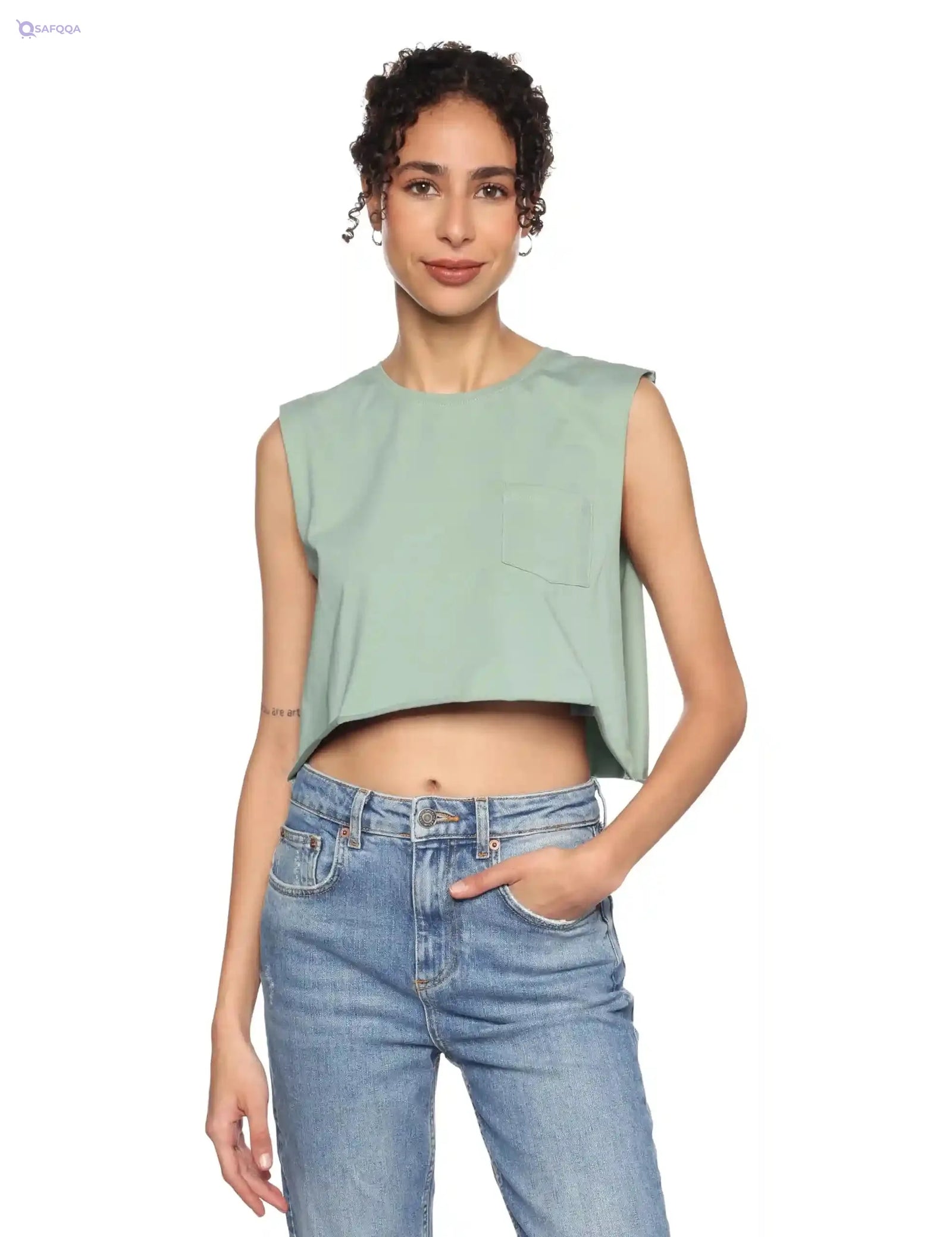Cropped Muscle Tank - Safqqa Egypt