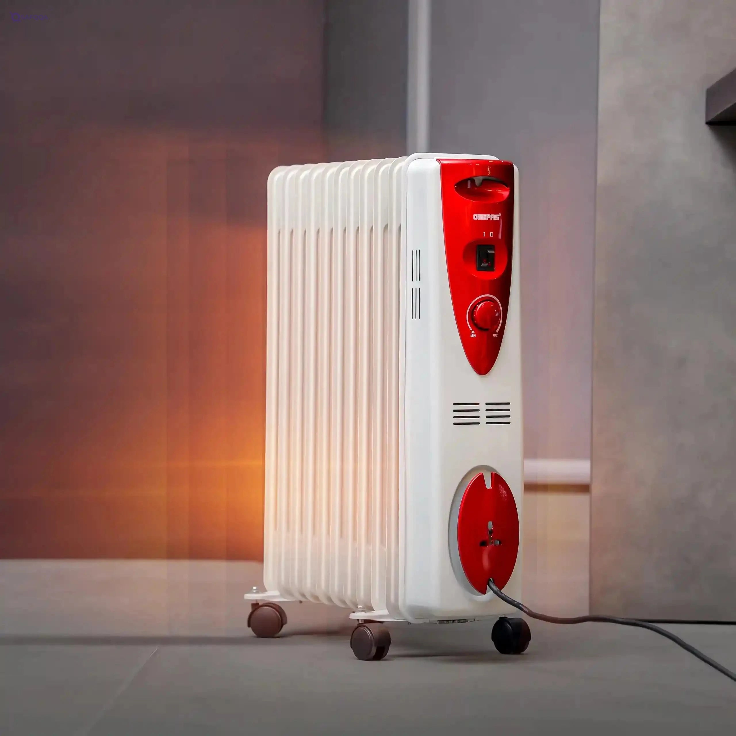 Geepas 11-Fins Oil Filled Radiator Heater – 2000W (Slight Side Dent) - Safqqa