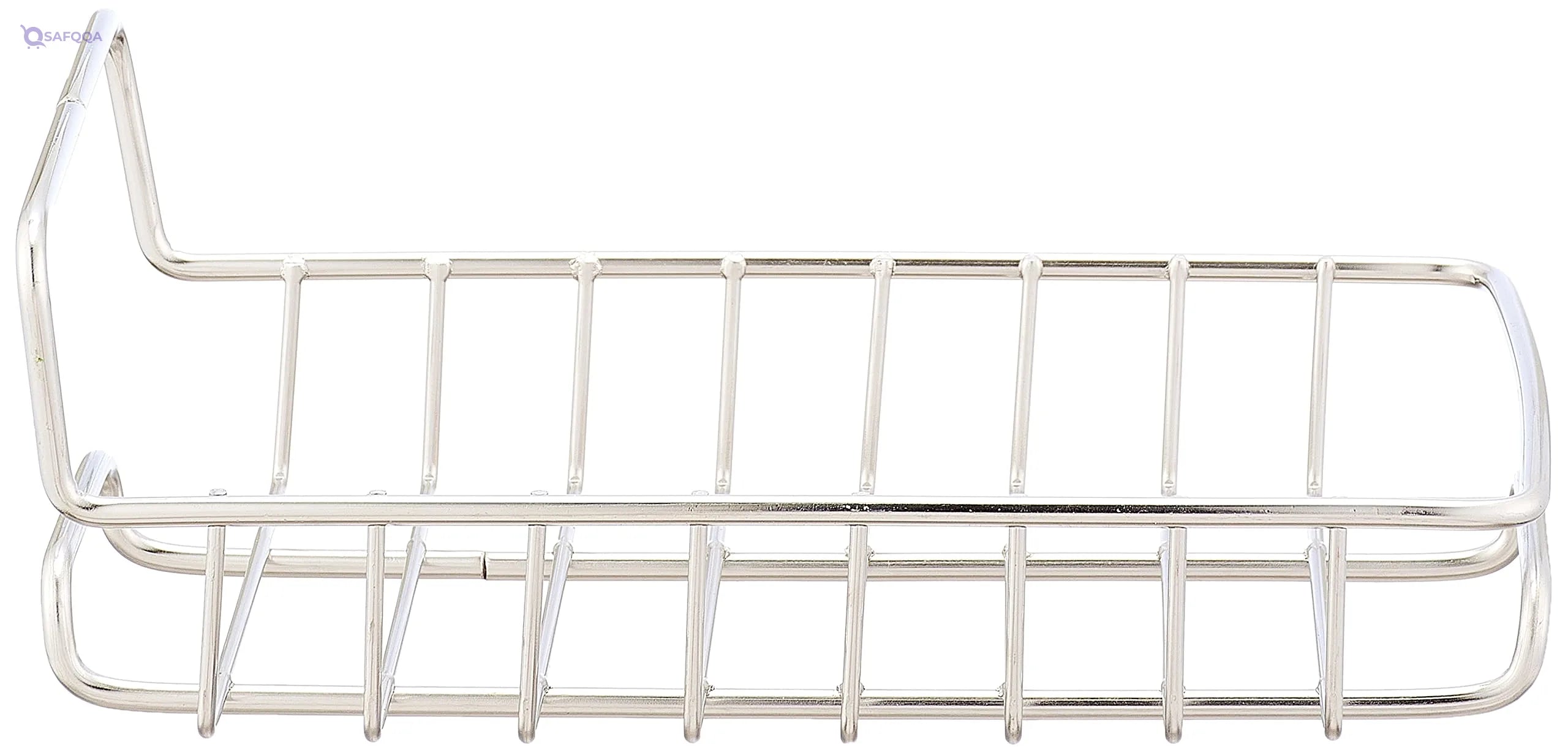 Black Bear Rectangular stainless steel soap dish with plastic fastener (17.5 * 10 * 6.5 cm) - Safqqa