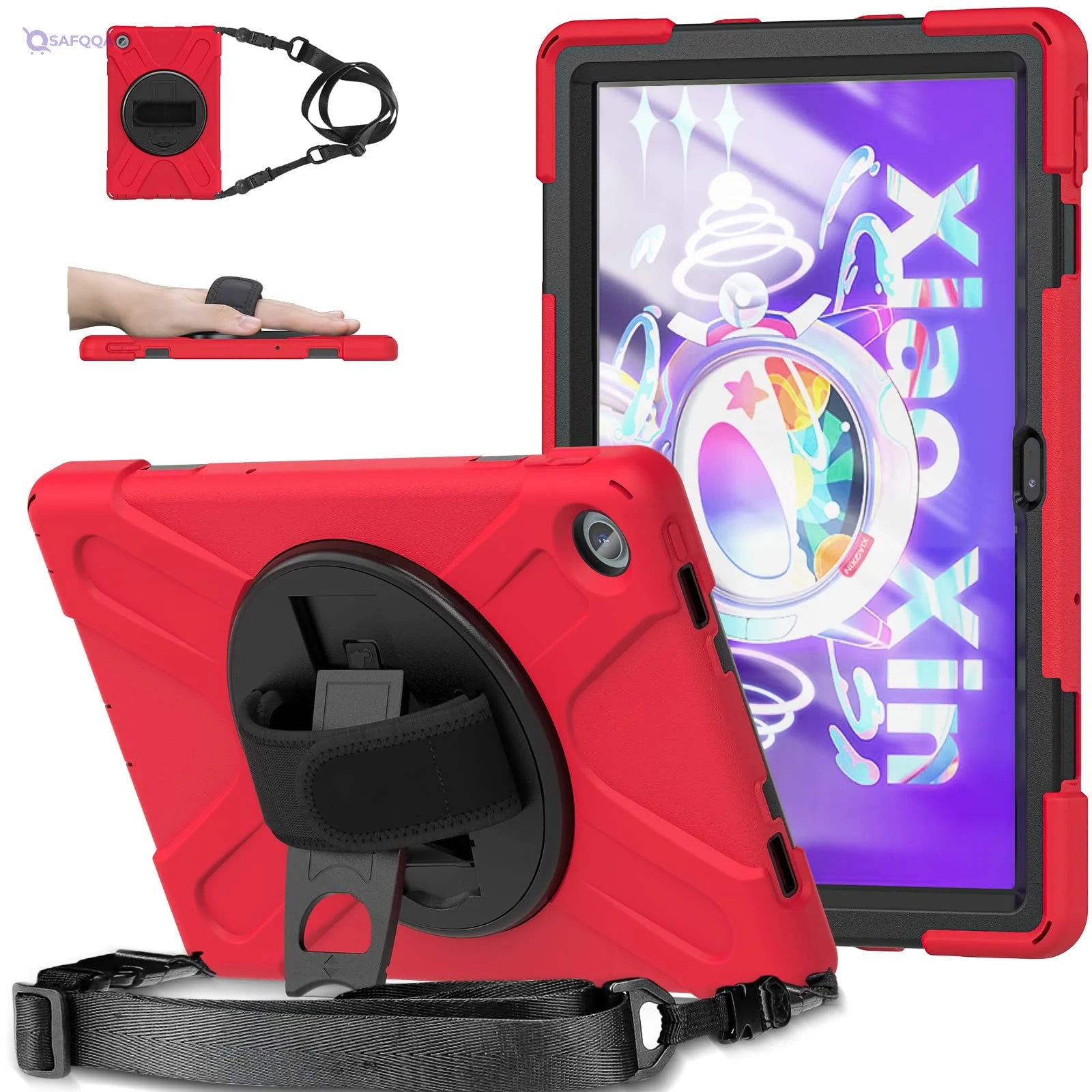 Herize Case for Lenovo Tab M10 Plus 10.6" with Stylus Holder & Rotating Stand - Safqqa