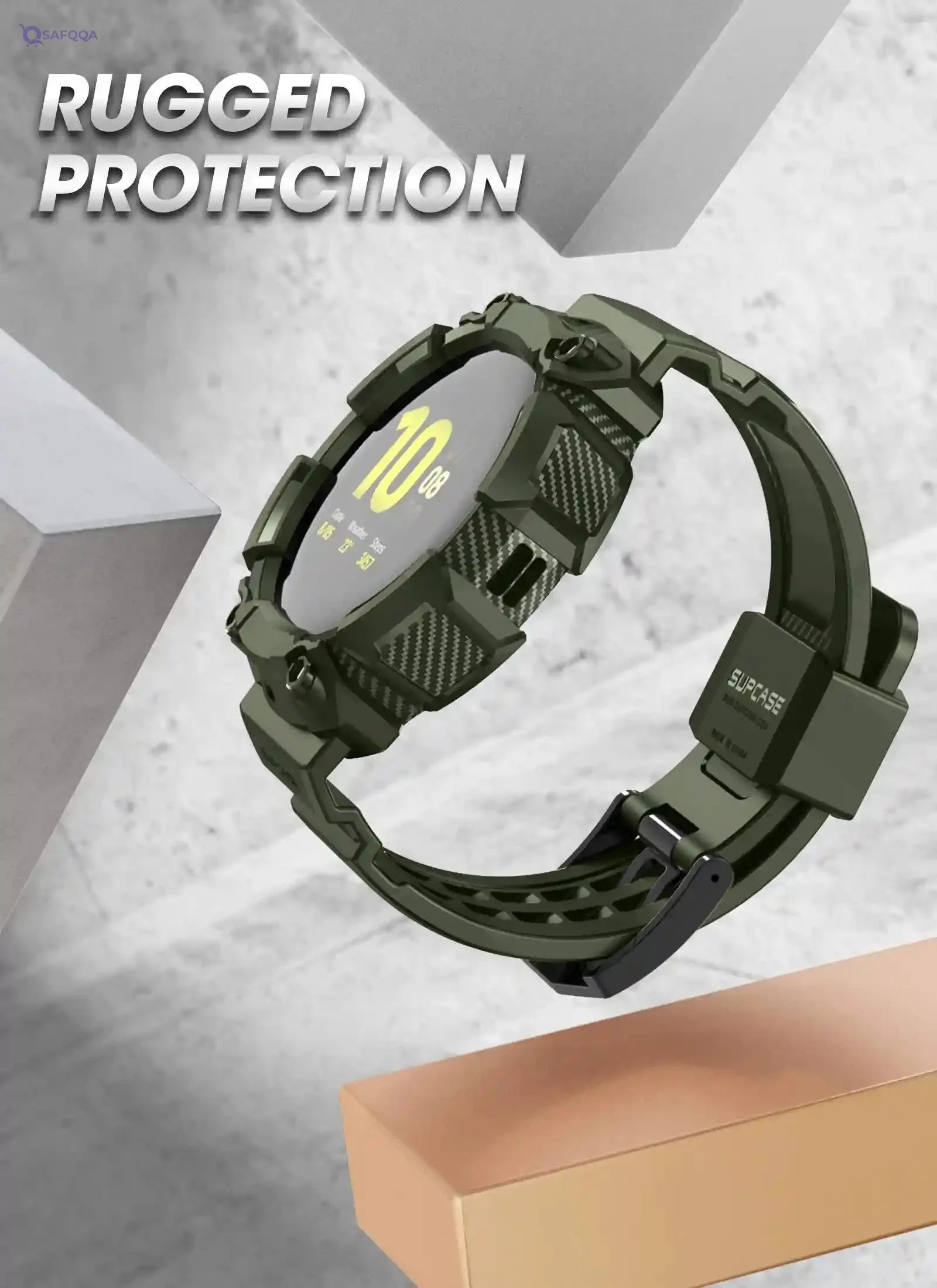 SUPCASE [Unicorn Beetle Pro Series] Case for Galaxy Watch Active 2/Galaxy Watch Active [40mm], Rugged Protective Case with Strap Bands for Galaxy Watch Active/Active 2 [40mm] (2019 Release) - Green - Safqqa Egypt
