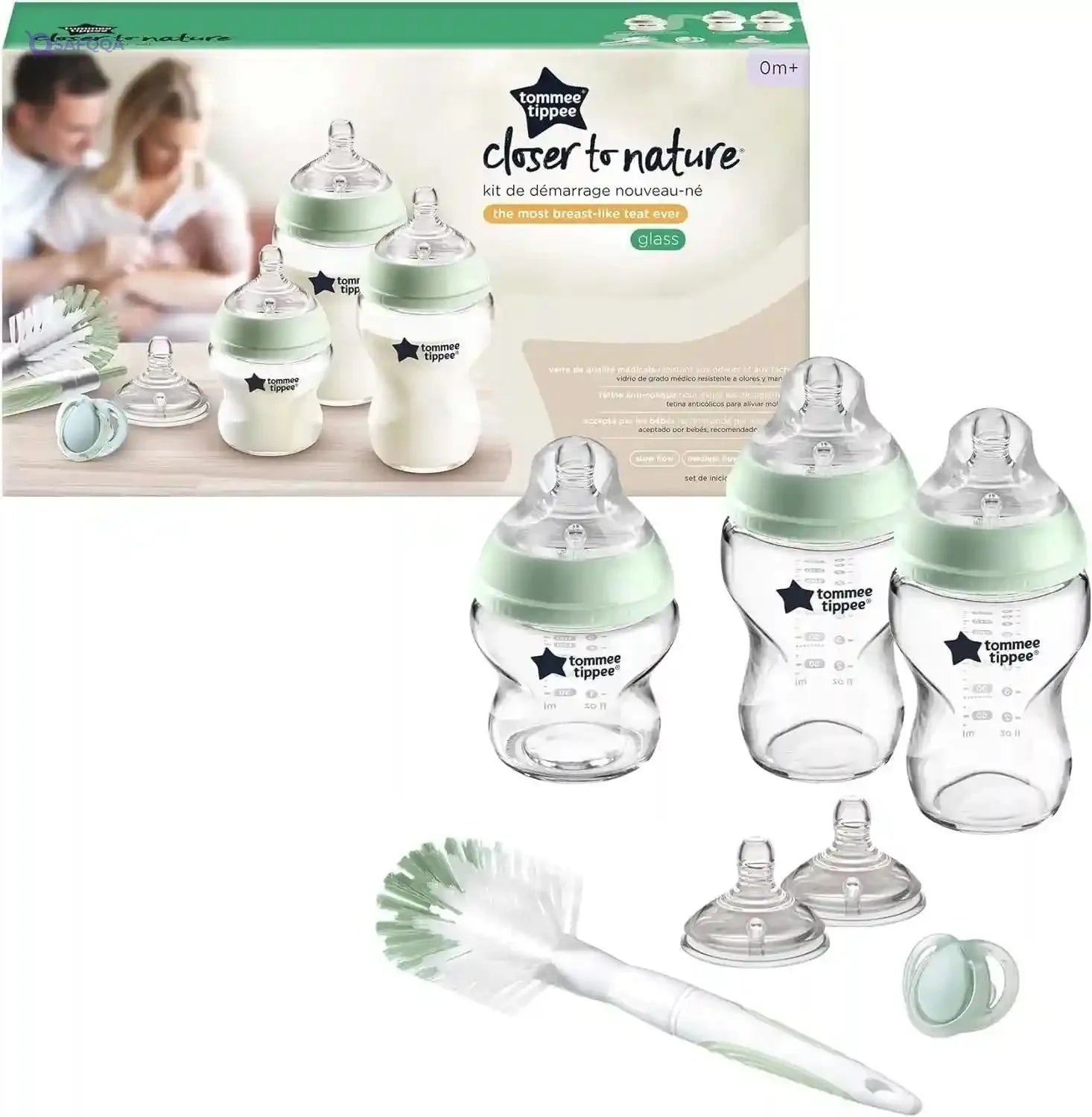 Tommee Tippee Closer To Nature Newborn Kit – Clear Glass - Safqqa