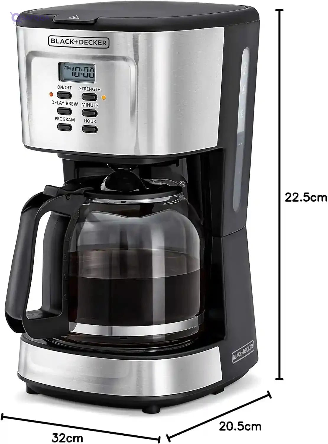 Black & Decker DCM85-B5 900W Programmable Coffee Maker with LCD Display, 900 W- Have Scratches - Safqqa Egypt