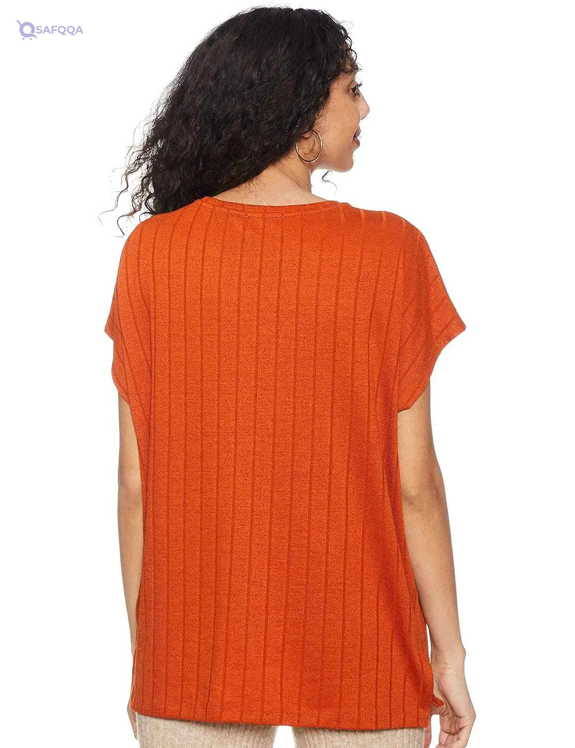 Matalan Blouse for Women Ribbed Short Sleeves Round Neck Classic and flattering neck design suitable for everyday wear. - Safqqa