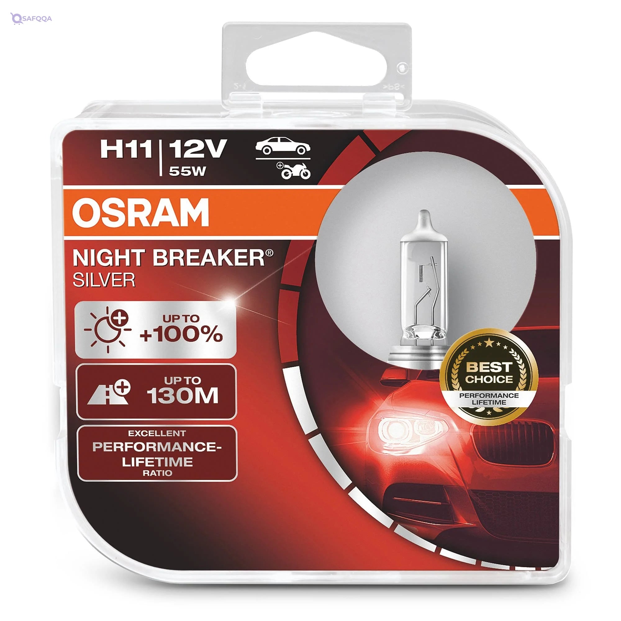 OSRAM NIGHT BREAKER® SILVER H11 Halogen Headlight Lamps – Duo Box - Safqqa