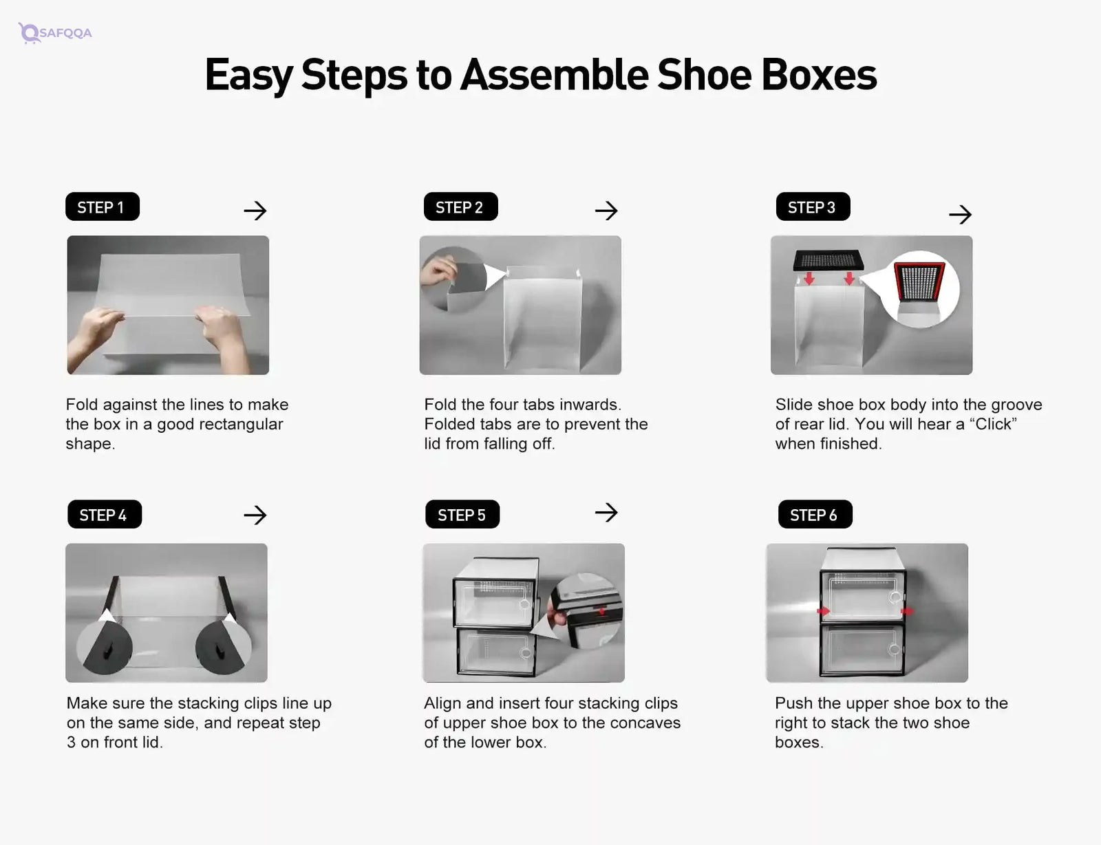 Kuject X-Large Shoe Storage Boxes – Clear Plastic, 12 Pack - Safqqa