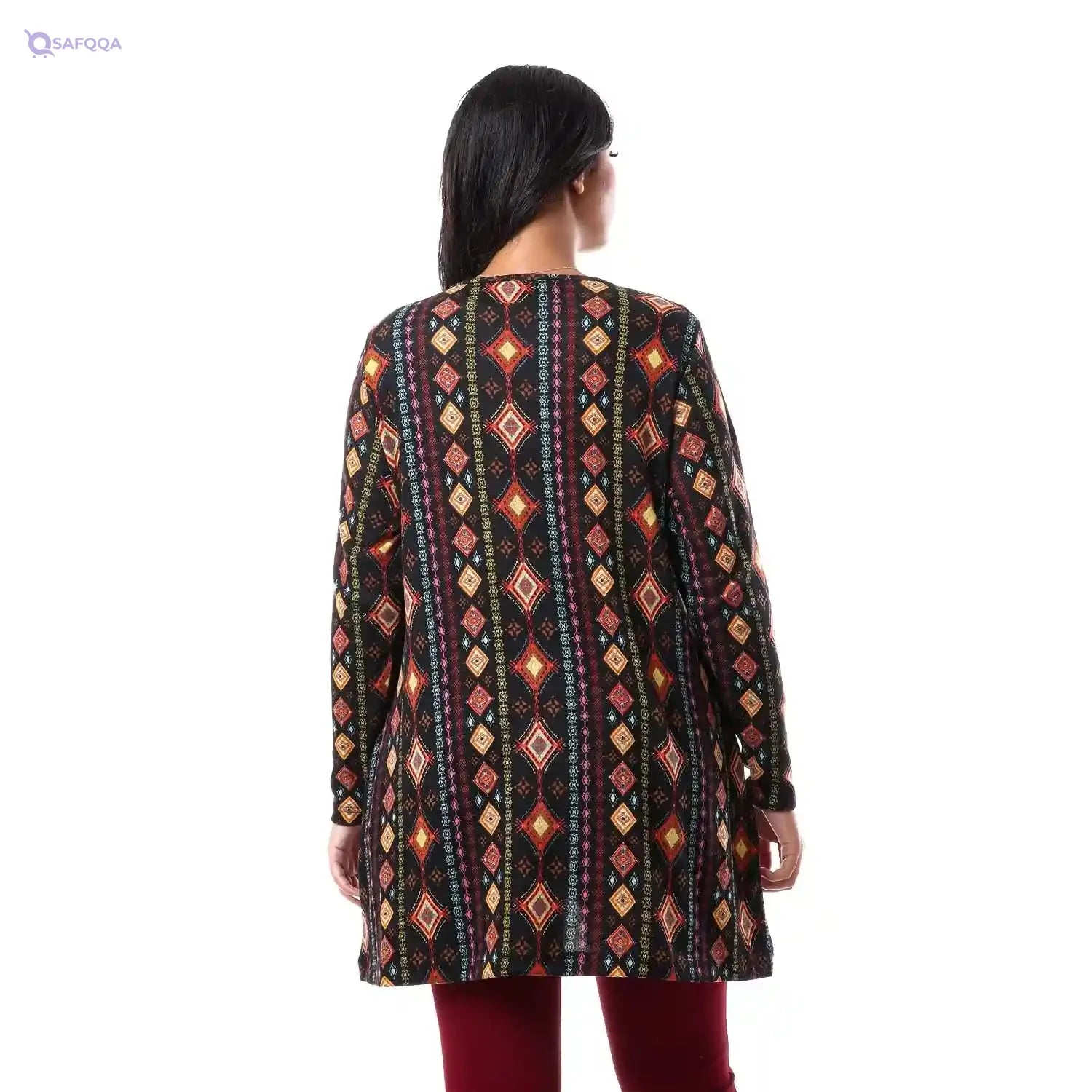 JAMILA Printed Long Sleeves Blouse For Women ,Lightweight and breathable fabric for all-day comfort - Safqqa