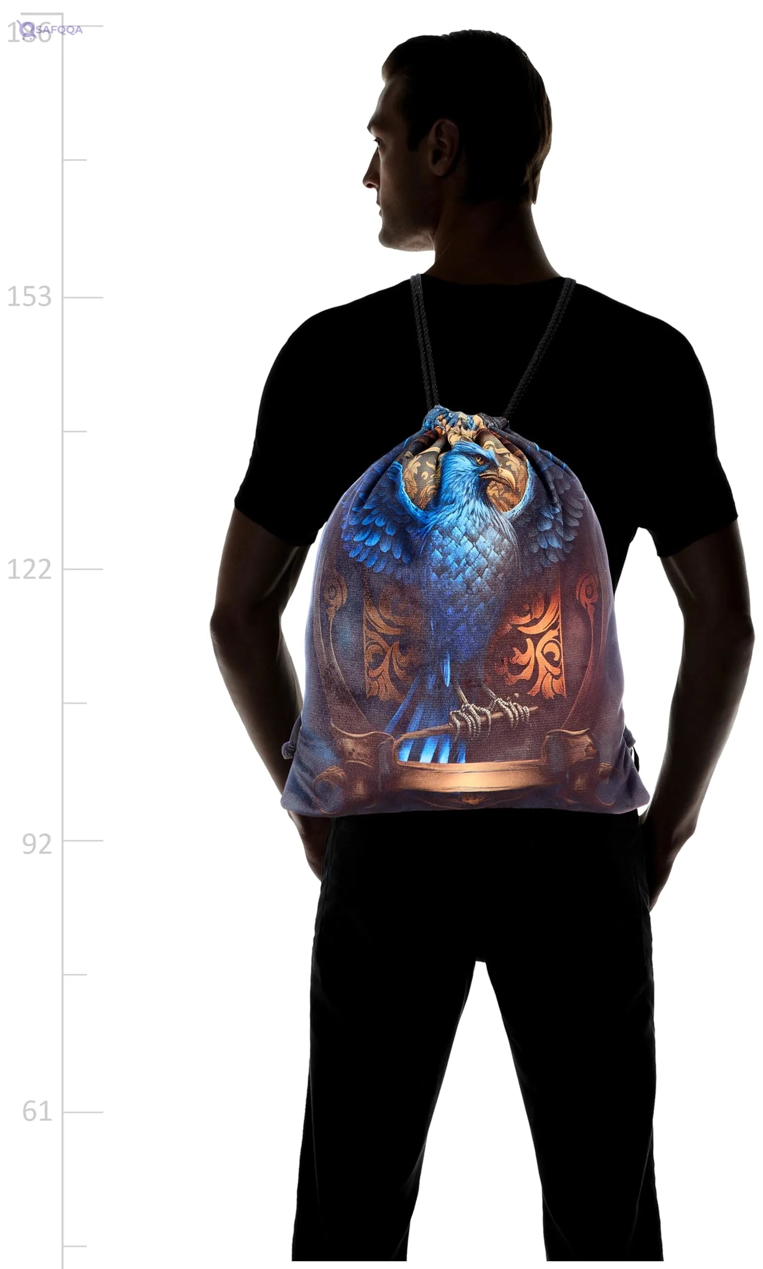 TAT DRAWSTRING BAG - 663, MultiColor, Large - Safqqa