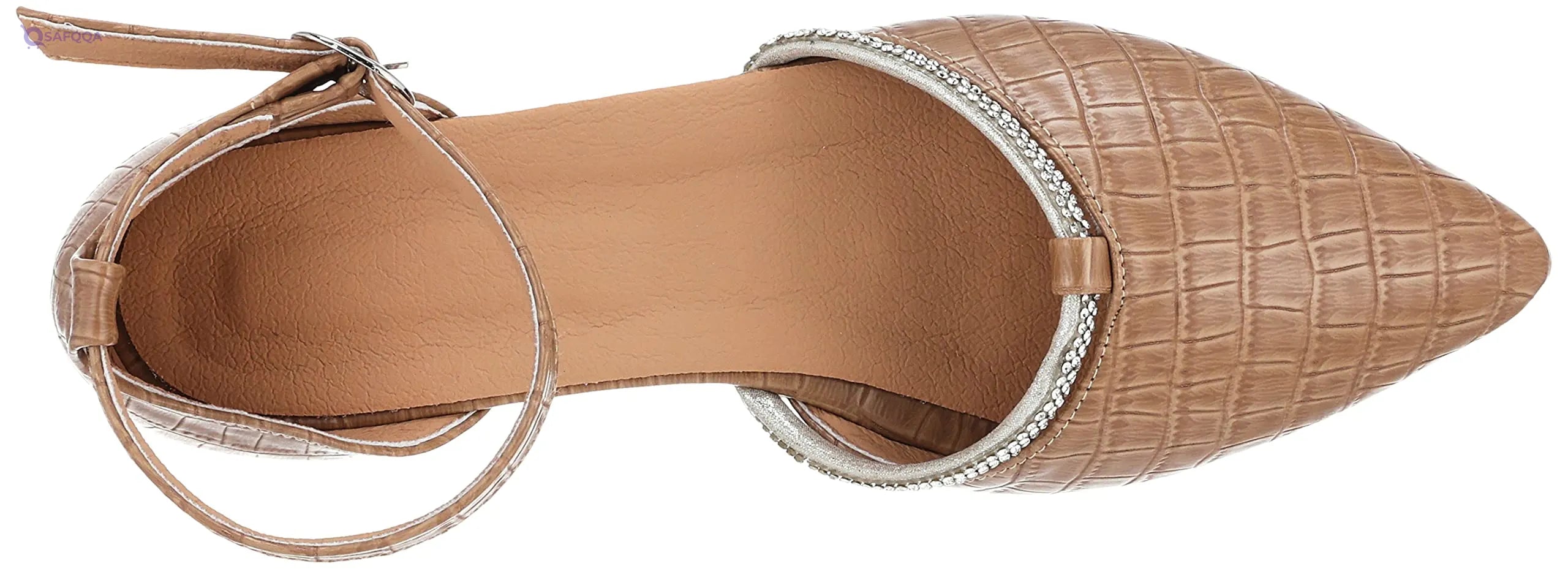 SWAY Shoes For Womens, Cafe , Cushioned footbed for all-day comfort - Safqqa