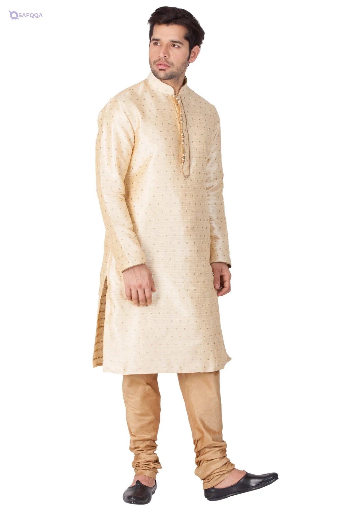 VASTRAMAY Men’s Silk Blend Kurta - Safqqa