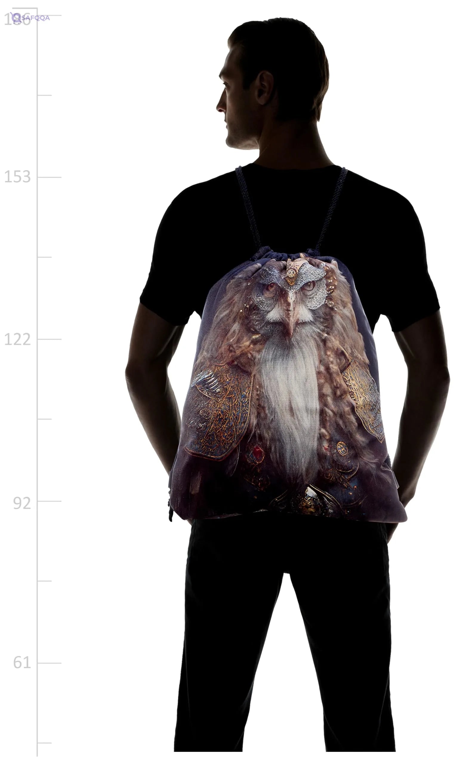 TAT DRAWSTRING BAG - 868, MultiColor, Large - Safqqa
