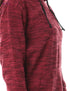Jamila Women Striped Kangaroo Pockets Drawstring Hoodie - Safqqa