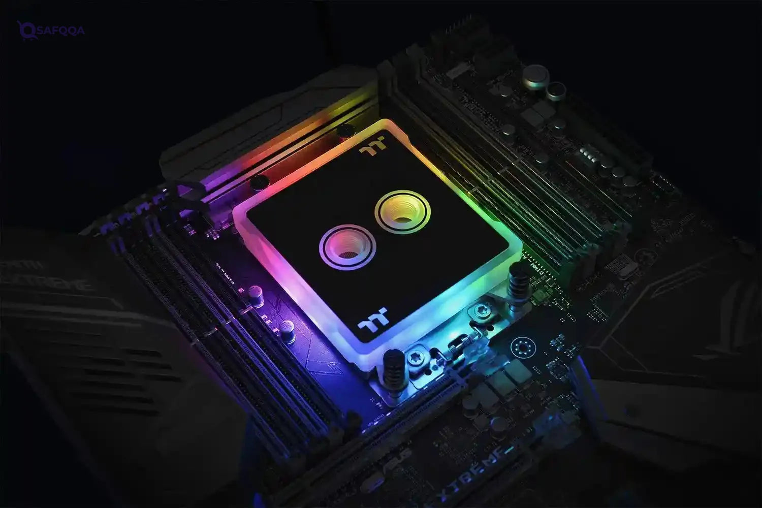 Thermaltake Pacific W6 RGB CPU Water Block – 16.8M Colors, Alexa & Razer Chroma Sync, Full TR4 Coverage - Safqqa Egypt