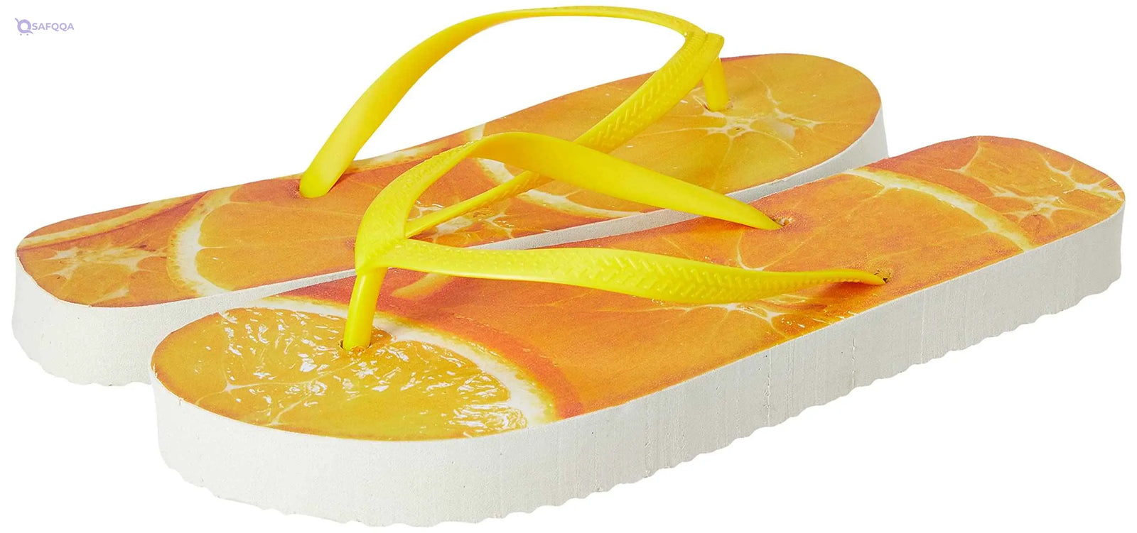 Confortavel womens Flip Flop Slipper Flip-Flop- Orange & Yellow - Safqqa Egypt