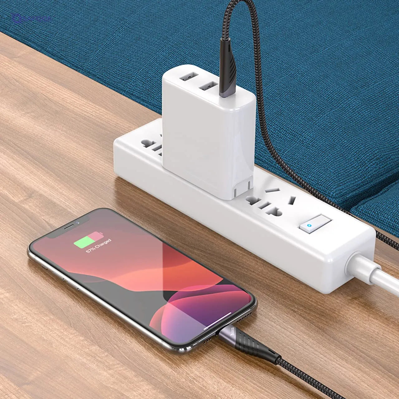 HOCO U95 Freeway PD charging data cable for iP (Type-To Lighting). - Safqqa