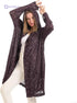 JAMILA Women’s Hooded Winter Cardigan Sweater – Open Neckline - Safqqa