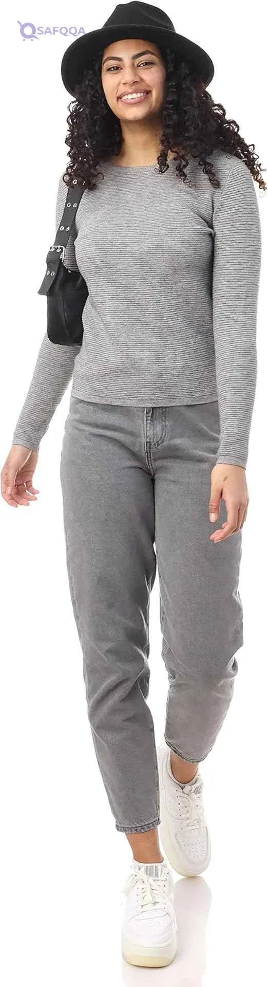 Matalan Women's Long Sleeve Striped Pullover Sweater - Safqqa Egypt