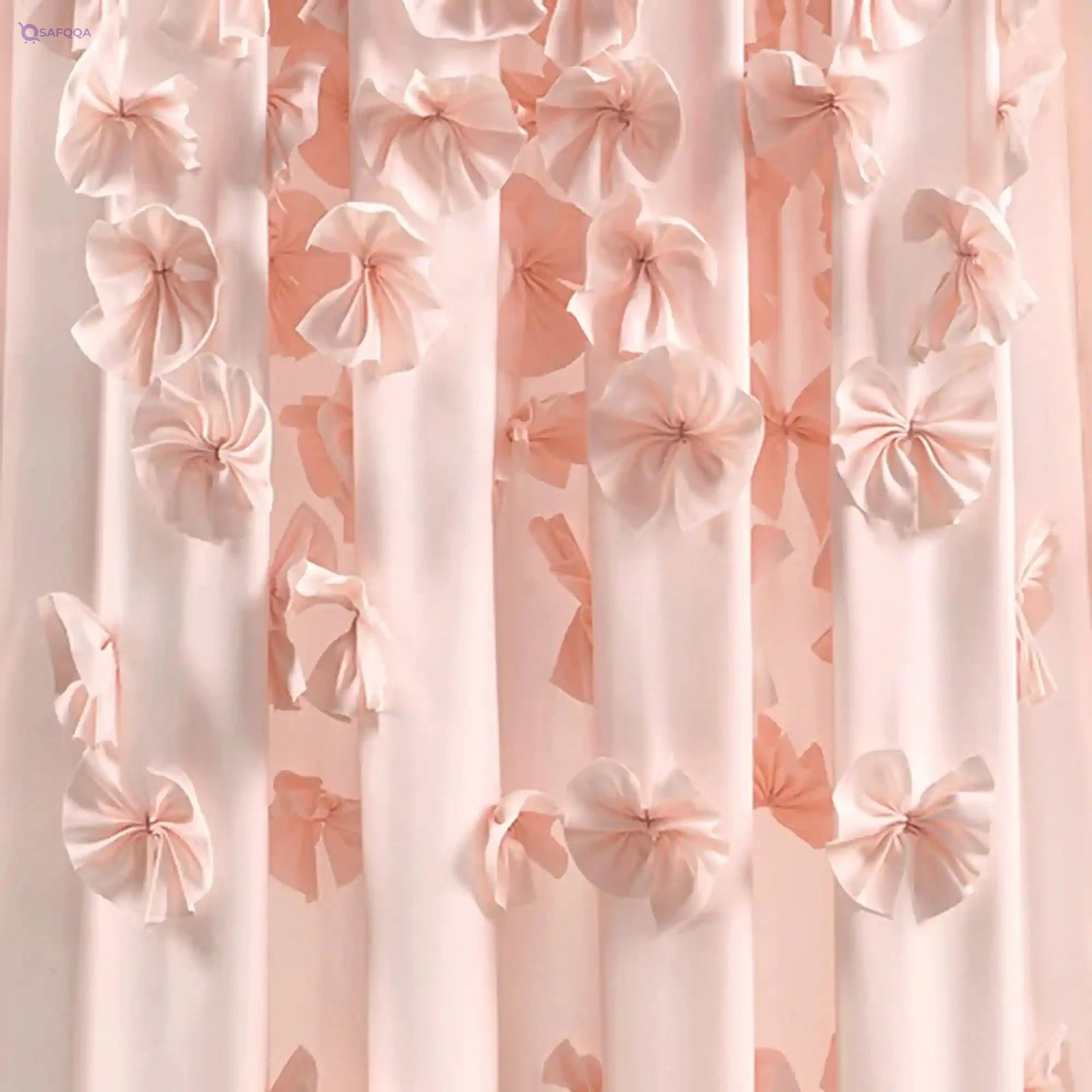 Lush Decor Riley Window Curtain Sheer Ruffled Textured Bow Window Panel for Living, Dining Room, Bedroom (Single), 54