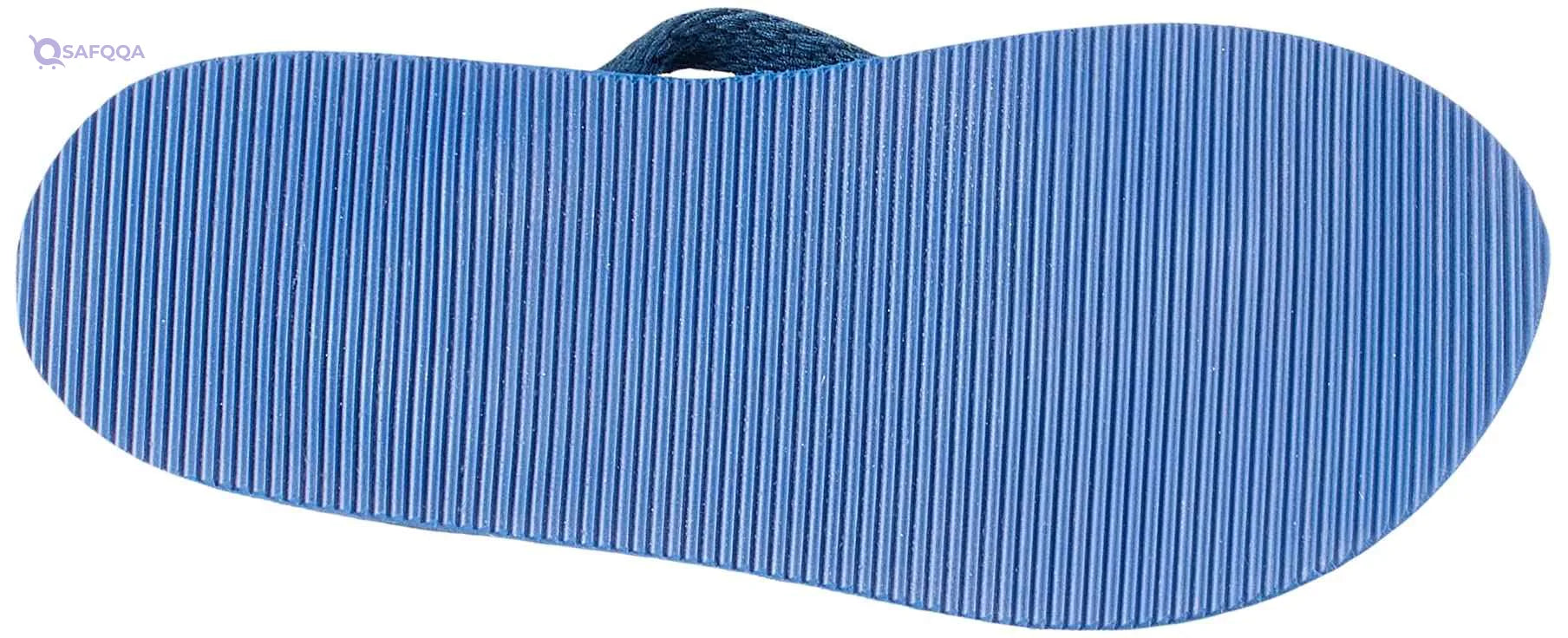 blue rubber flip flop slipper for kids with blue fabric strap - blue size:x-large - Safqqa Egypt