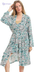 Kady Women Spaghetti Strap Zebra Print Short Nightgown with Robe - Safqqa Egypt