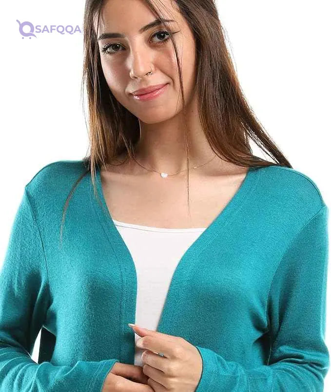 JAMILA Women's Short Cardigan with Front Pockets - Safqqa Egypt