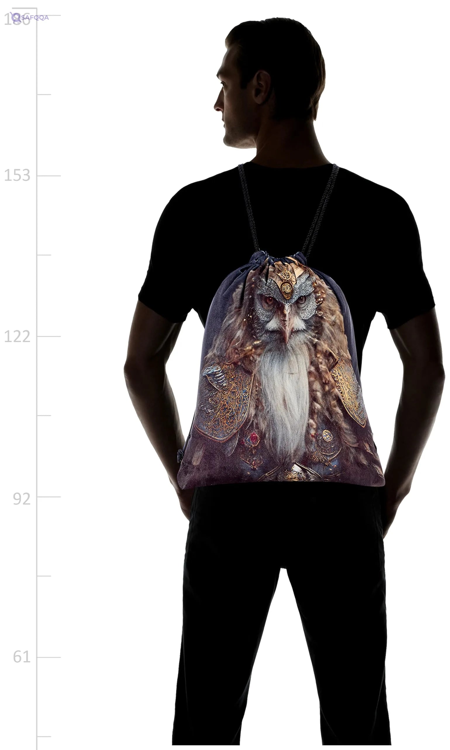 TAT DRAWSTRING BAG - 868, MultiColor, Large - Safqqa