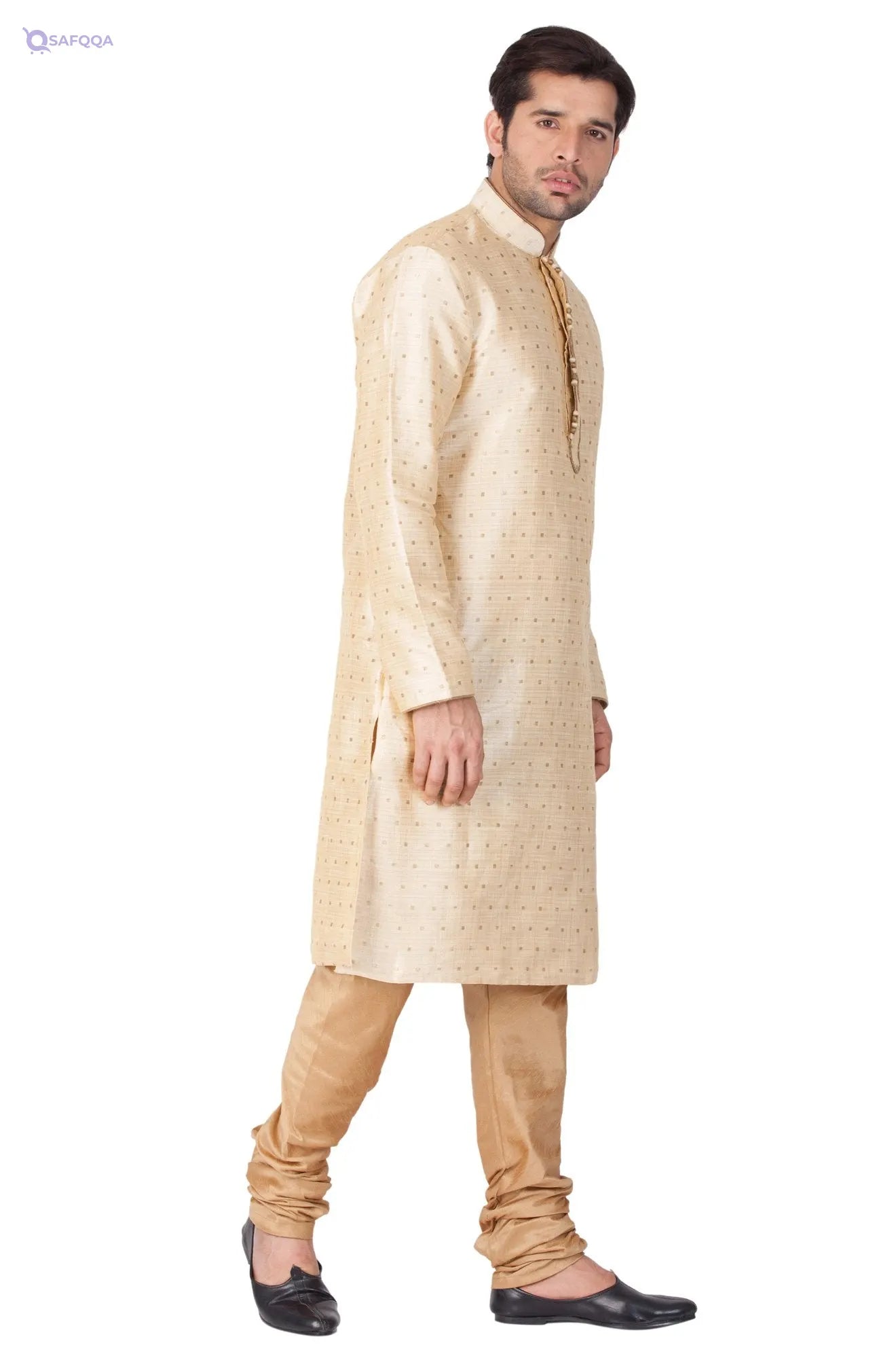 VASTRAMAY Men’s Silk Blend Kurta - Safqqa