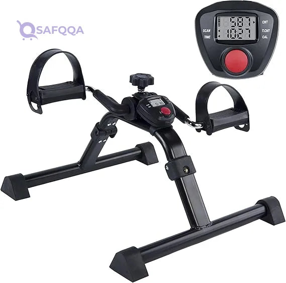 Vaunn Desk Bike Pedal Exerciser with Electronic Display for Indoor Physical Therapy- Open Box - Safqqa