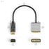 KabelDirekt 1117 0.15m DisplayPort DP to DVI adapter (maximum resolution 4K/30Hz, suitable for all graphics cards with a socket connecting beamers or monitors input) PRO Series black - Safqqa Egypt
