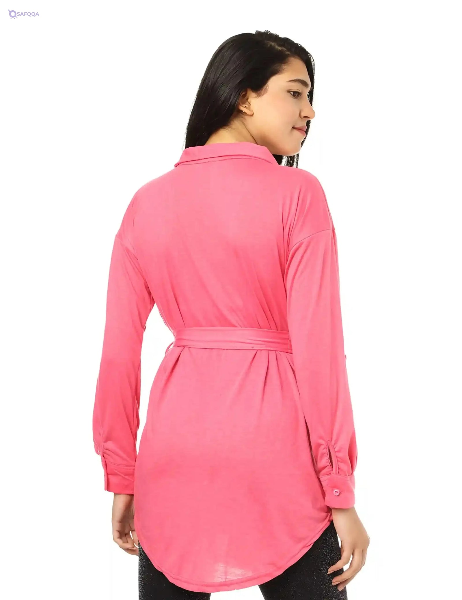 JAMILA Women Women Buttoned Full Sleeves Blouse With 2 Pockets SHIRT - Safqqa Egypt