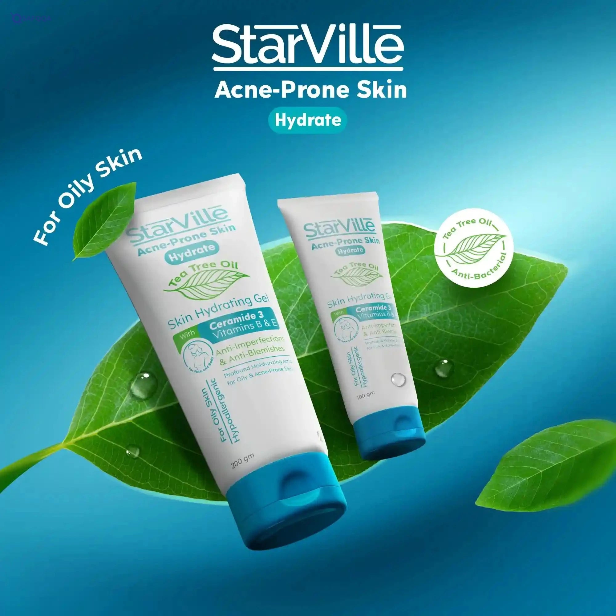 Star Ville Acne skin Hydrating Gel 200 gm - Safqqa
