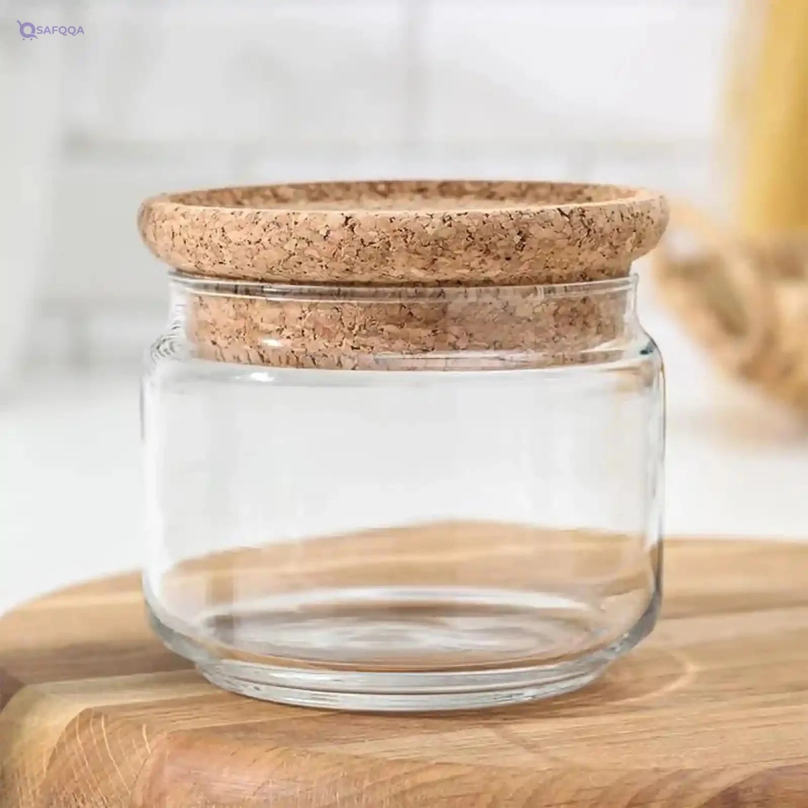 Luminarc Pure Jar with Cork Lid – 1.5 Liter - Safqqa