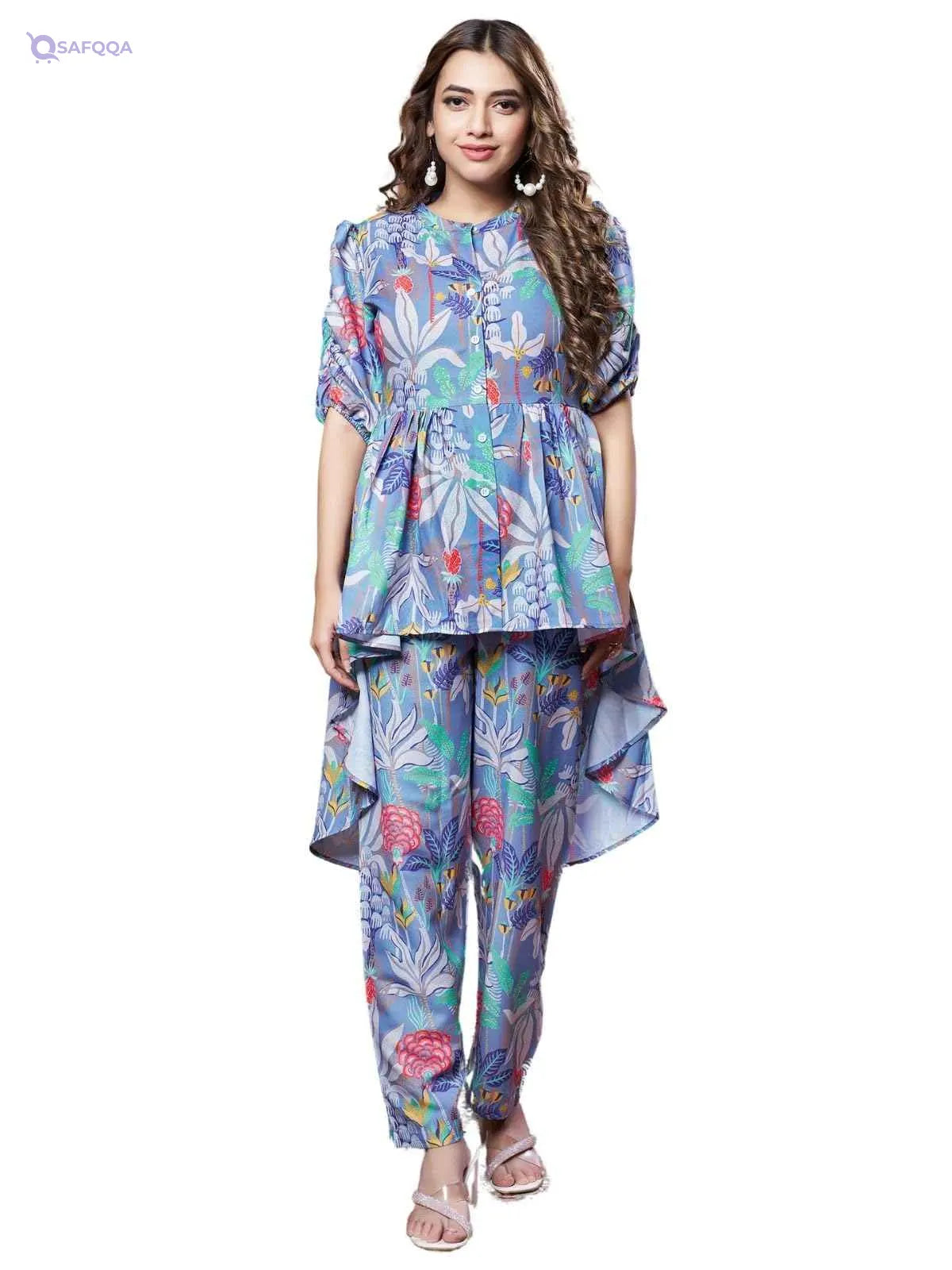 GRECIILOOKS Rayon Standard Length Stylish Kurta Ethnic for Women - Safqqa