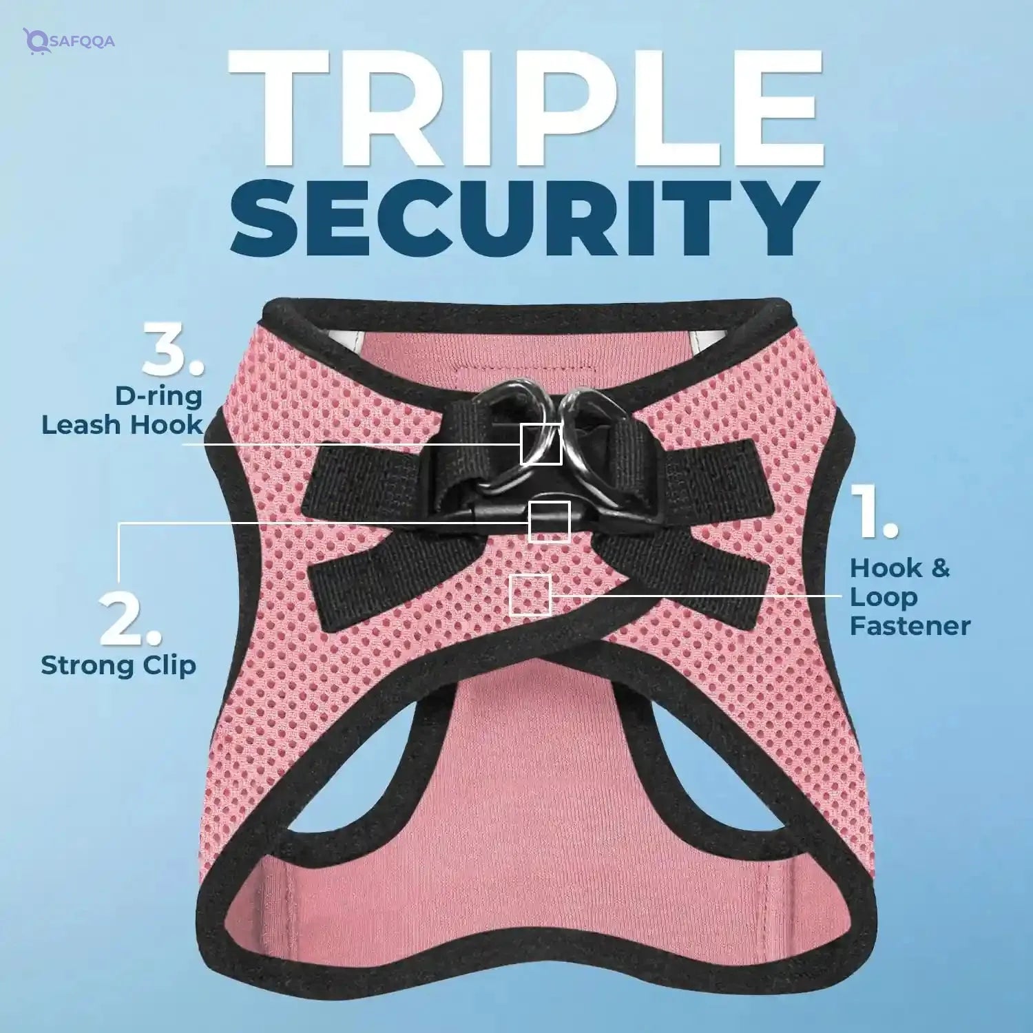 Voyager Step-in Air Dog Harness – All-Weather Mesh Vest for Small & Medium Dogs - Safqqa