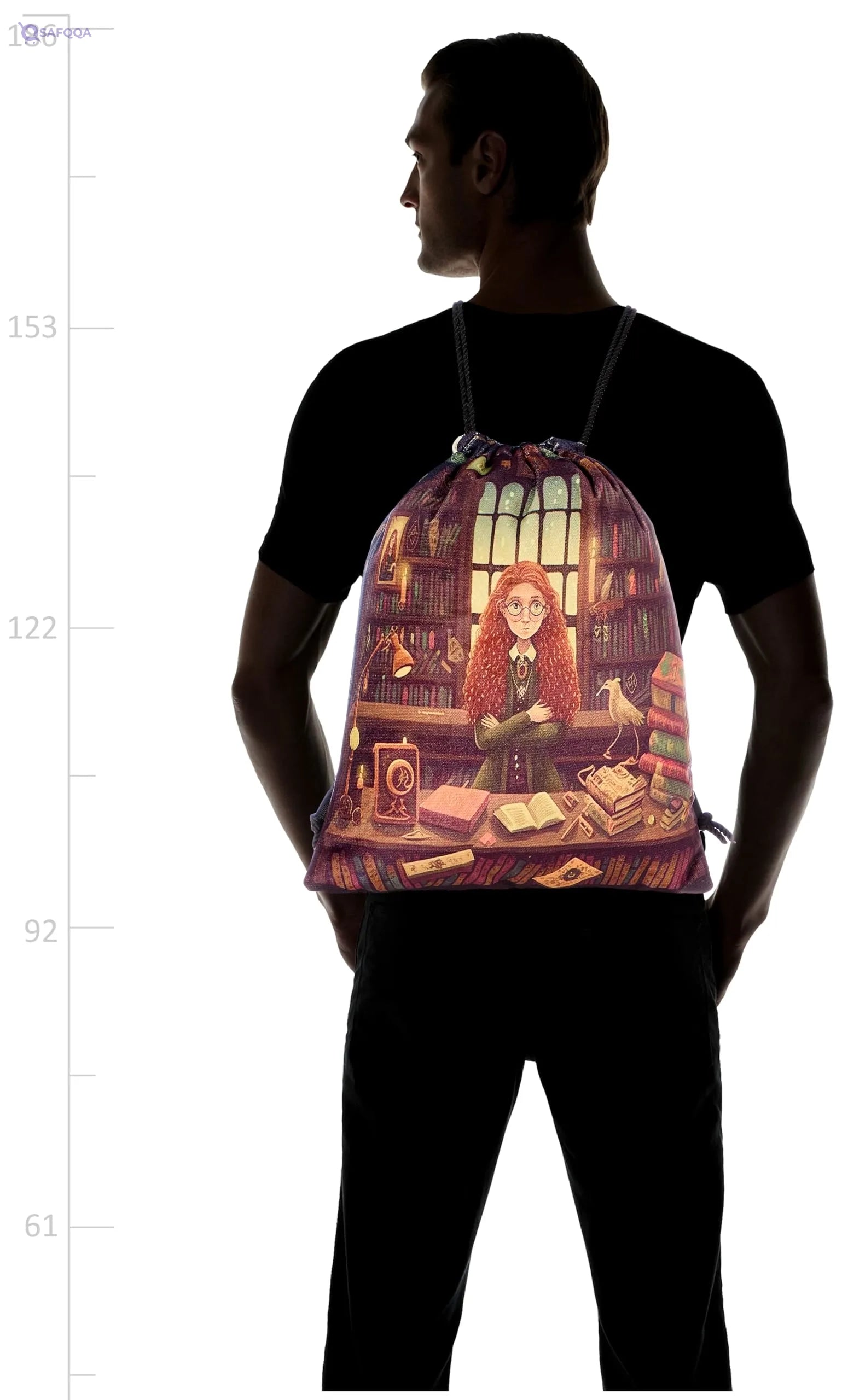 TAT DRAWSTRING BAG - 527, MultiColor, Large - Safqqa
