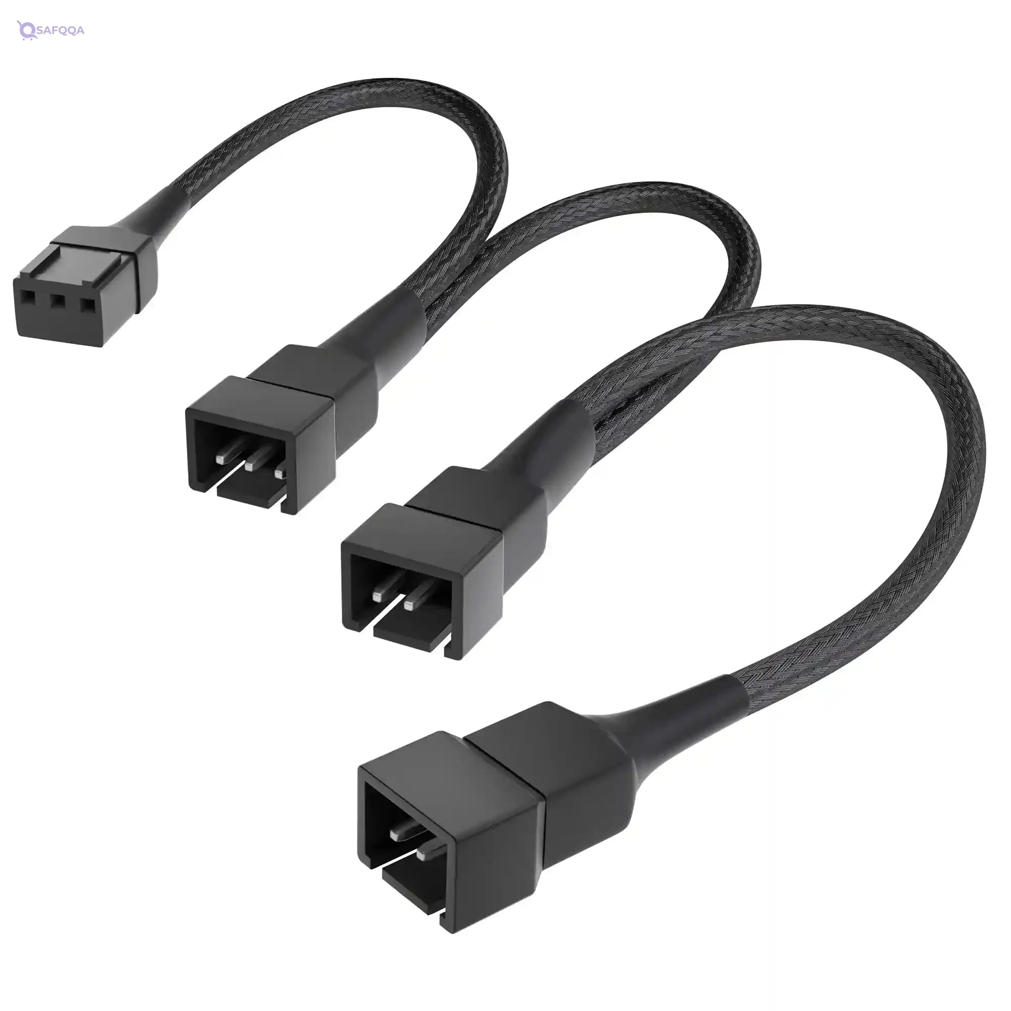KabelDirekt 834 0.2m 3-pin fan to and 2x2-pin distribution cable 20-20-20 cm black - Safqqa Egypt