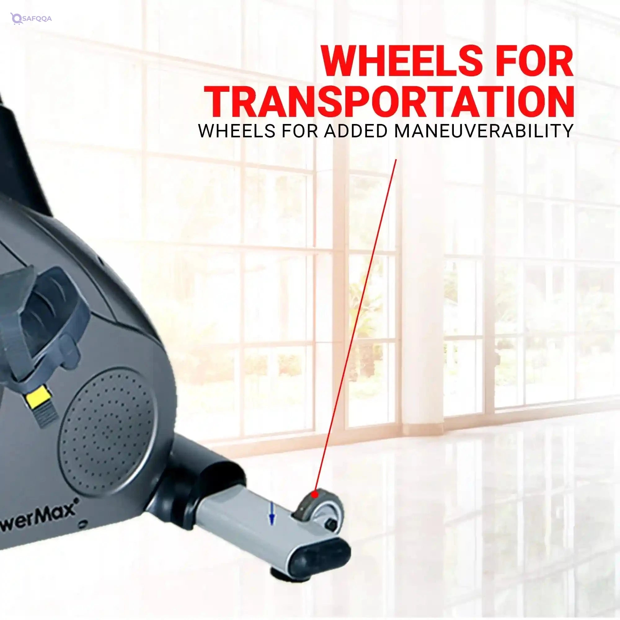 PowerMax Fitness BR-2000C Commercial Recumbent Bike – 14kg Flywheel - Safqqa