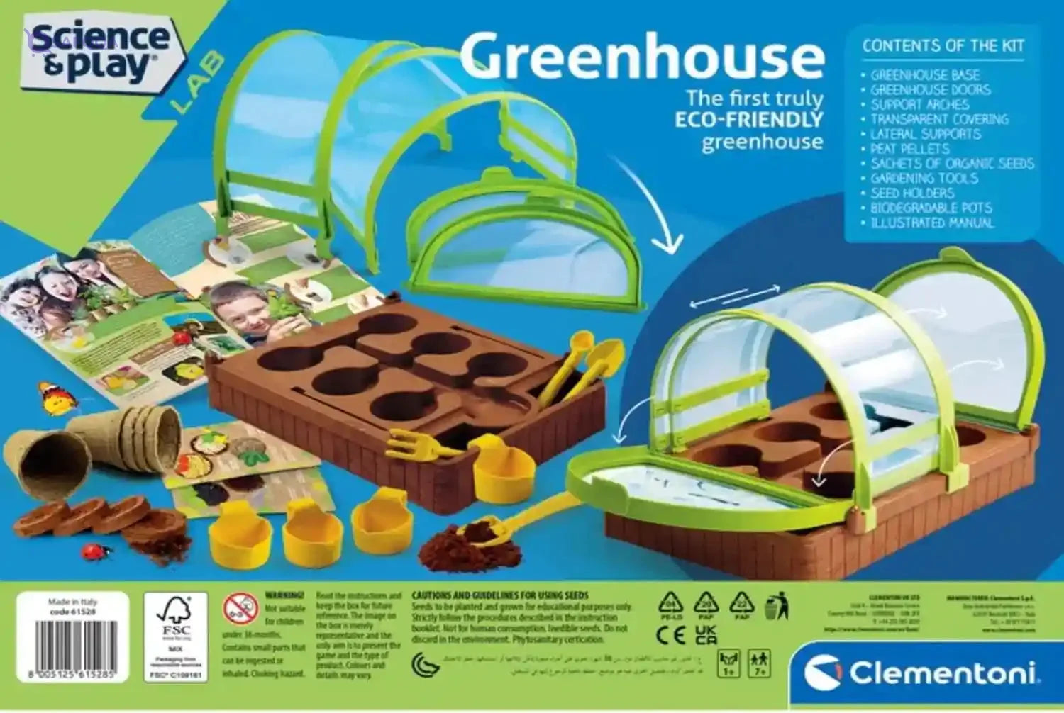 Clementoni 61528 greenhouse for children-ages 7 years plus, multi coloured - Safqqa