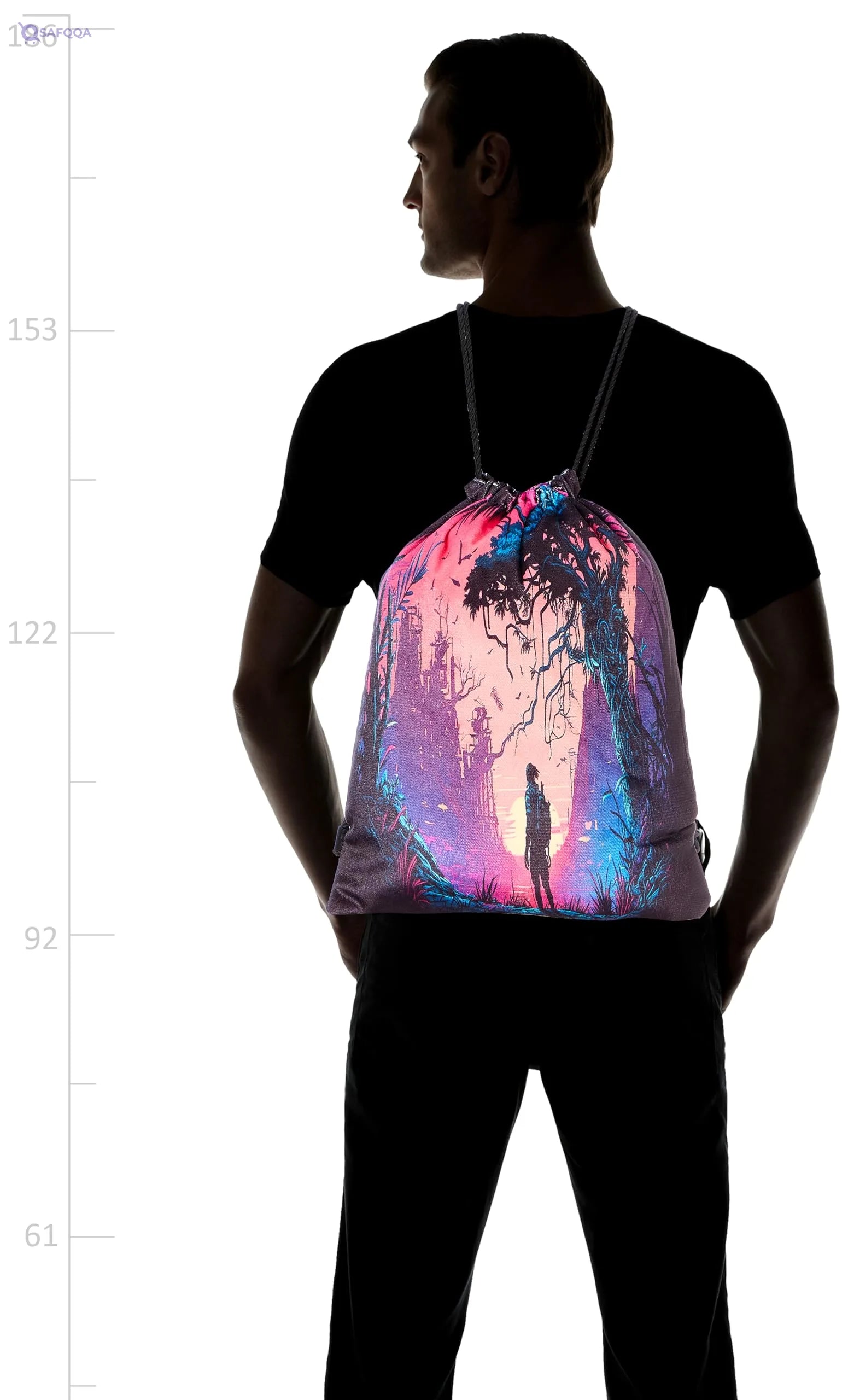 TAT DRAWSTRING BAG - 865, MultiColor, Large - Safqqa