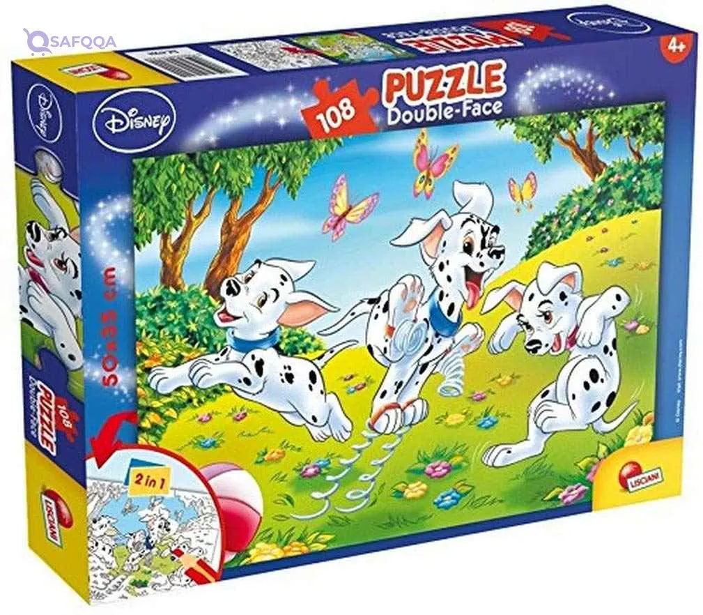 Lisciani 47994 Puzzle DF Plus 108 - 101 Dalmatians, Multi-Color, One Size - Safqqa Egypt