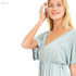 JAMILA Women Deep V neck Dress With Waist Drawstring DRESS - Safqqa Egypt