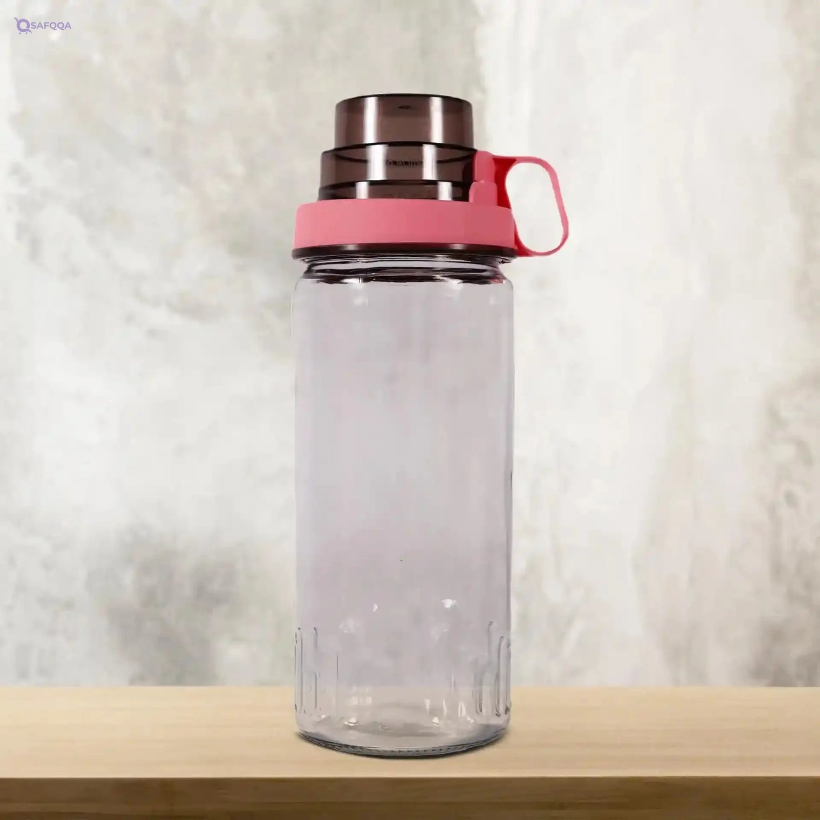 Herevin Measure Cup Canister - 1.46L Capacity, Salmon, Transparent Lid, Measurement Markings, Made in Turkey (Kitchen, Baking, Meal Prep) - Safqqa Egypt