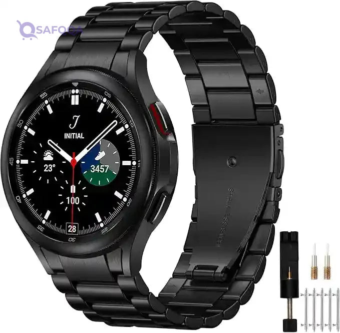 Mastten No Gap Metal Bracelet Compatible with Samsung Galaxy Watch 4/5/7 38 mm 42 mm, Stainless Steel Metal Replacement Strap for Galaxy Watch 5 Pro 45 mm/Galaxy Watch 4 Classic 47 mm 43 mm - Safqqa Egypt