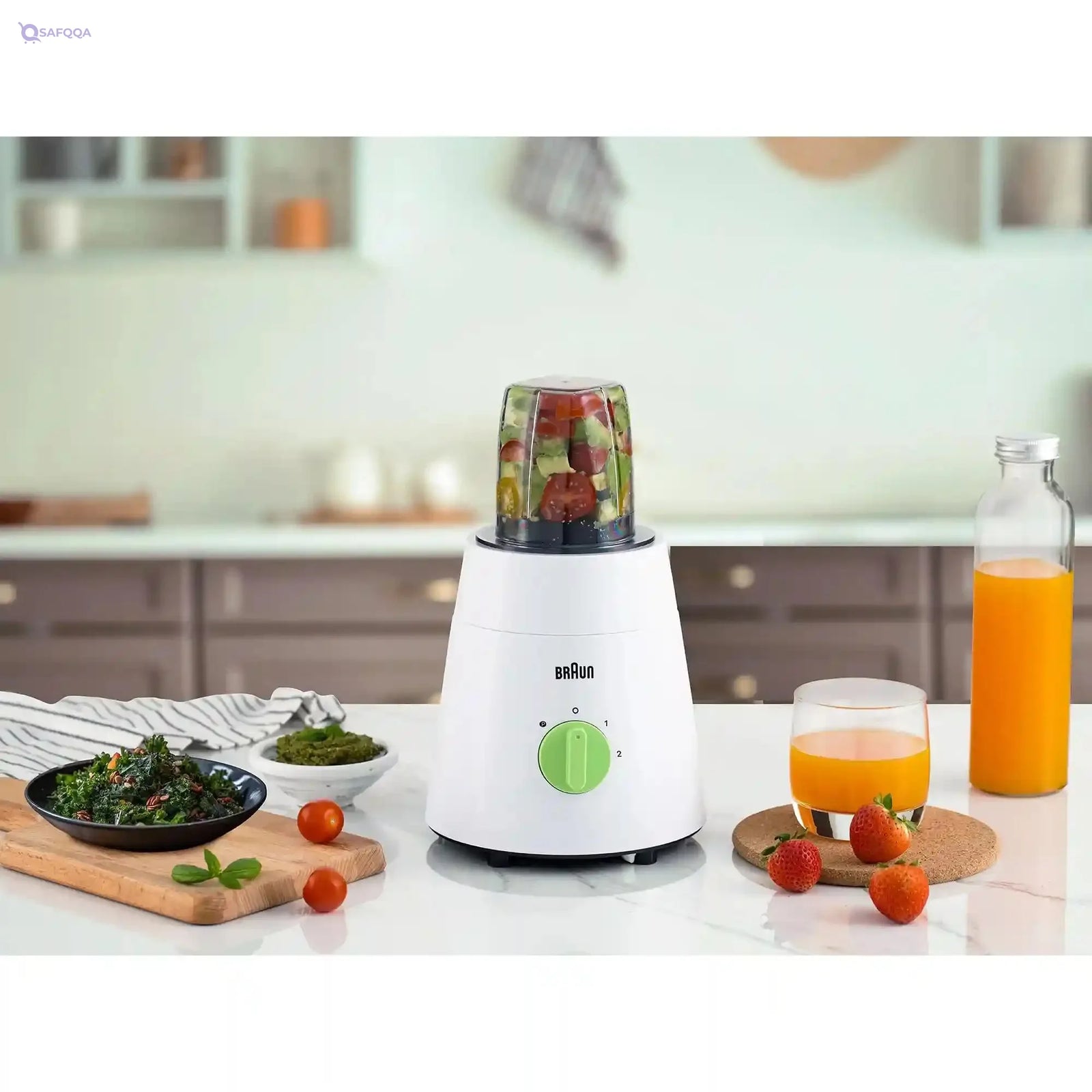 Braun Household Braun PowerBlend 1 Jug Blender 500W, Glass, 1.5 L capacity, TriAction Technology, 2 Mills 2 speeds + ice crush/pulse function - JB 0153 - Safqqa Egypt
