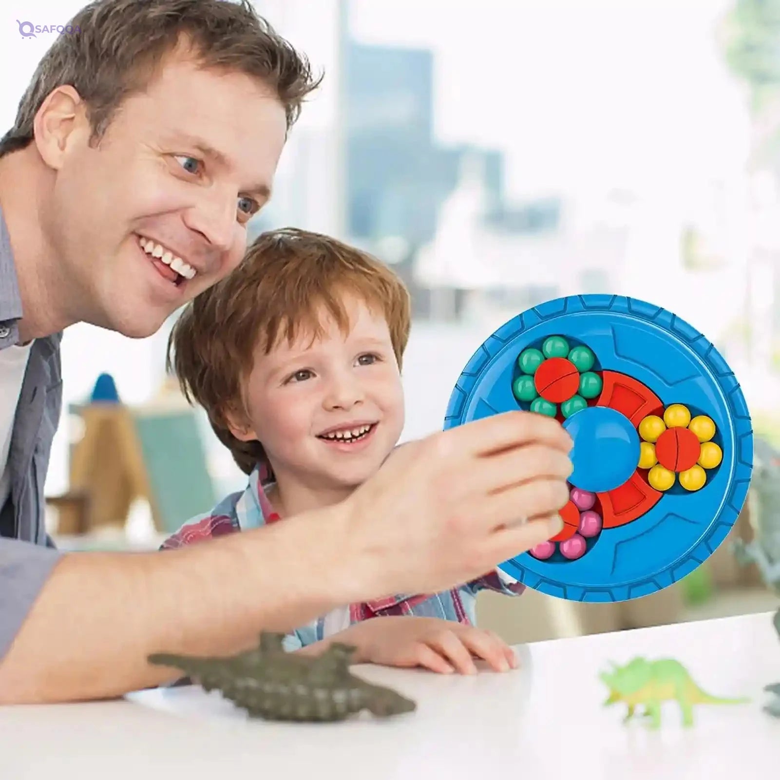 BAHELS Magic Bean Puzzle Toy, Rotating Creative Magic Bean Cube Gyroscope, Fingertip Toys for 7 Year boy toys, girl toys, birthday gift, Christmas gift, growth, fun, for kids. - Safqqa