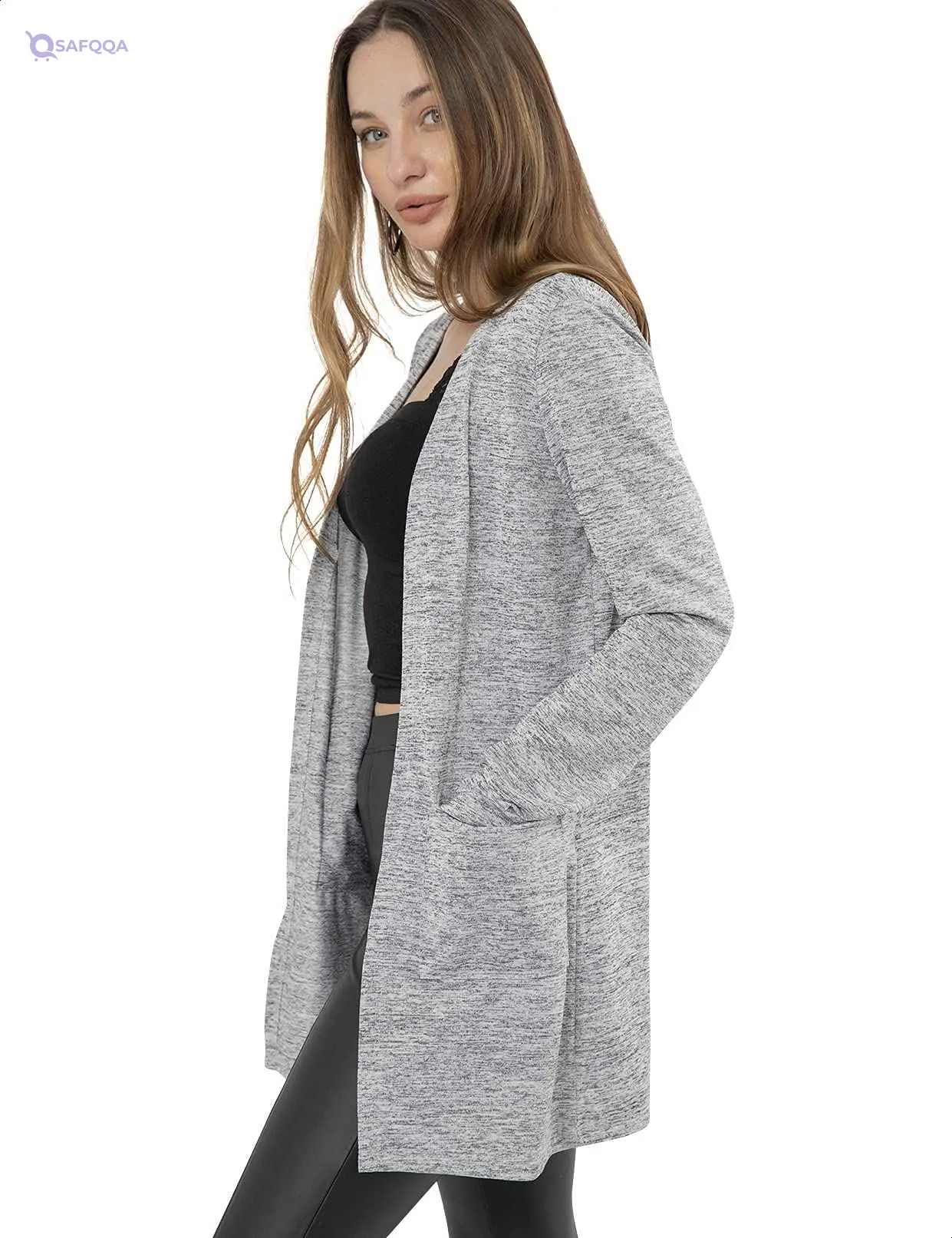 Jamila Cardigan For Women With Side Pocket ,Versatile design suitable for casual or formal wear - Safqqa